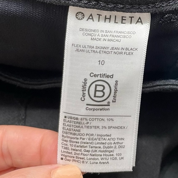 NWT Athleta Flex Ultra Skinny Jean in Black size 10 style 631647 - Picture 6 of 12